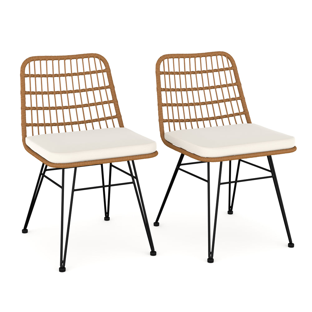 Sedia da giardino JUNO, marrone, set da 2