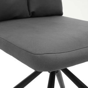 Esszimmerstuhl Küchenstuhl, drehbar Auto-Position Textil/Stoff ~ grau