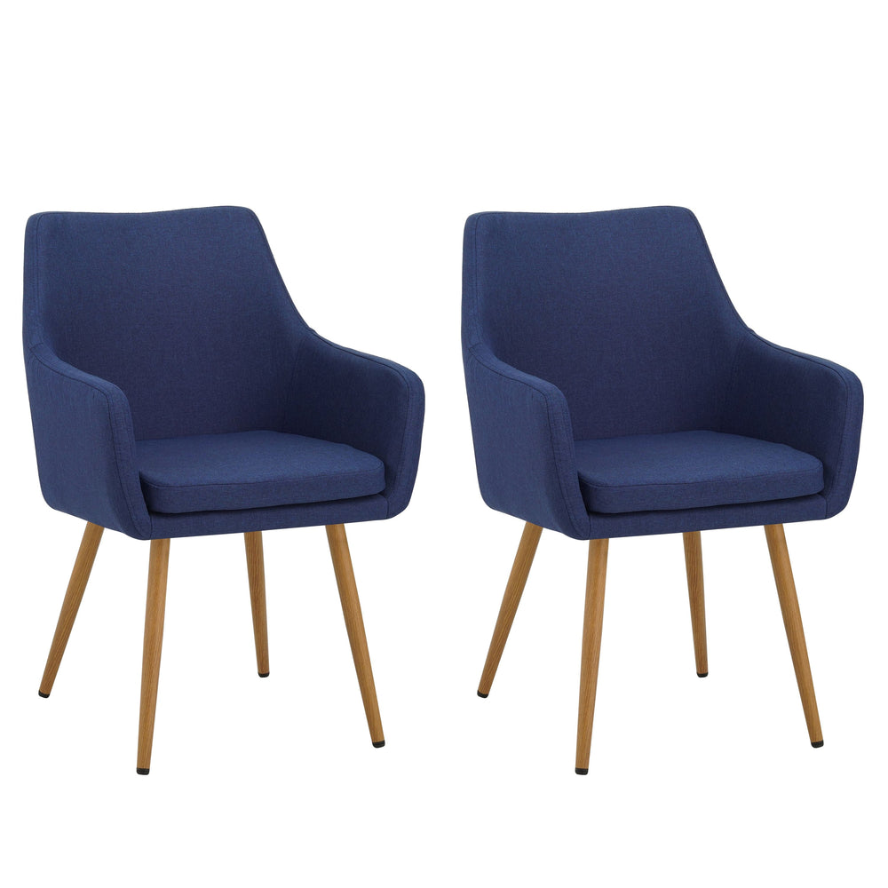 Chaise de salle à manger LADINA, lot de 2, bleu foncé