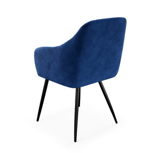 Esszimmerstuhl Samt LEE dunkelblau 2er Set