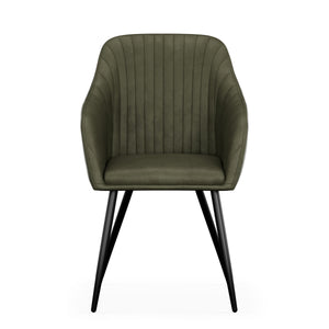 Esszimmerstuhl Samt LEE olive 2er Set