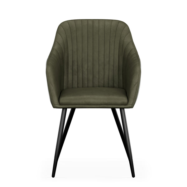 Esszimmerstuhl Samt LEE olive 2er Set