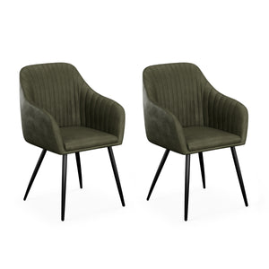 Esszimmerstuhl Samt LEE olive 2er Set
