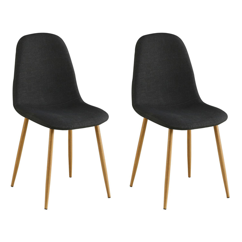 Sedia da pranzo BERNHARD, antracite, set da 2