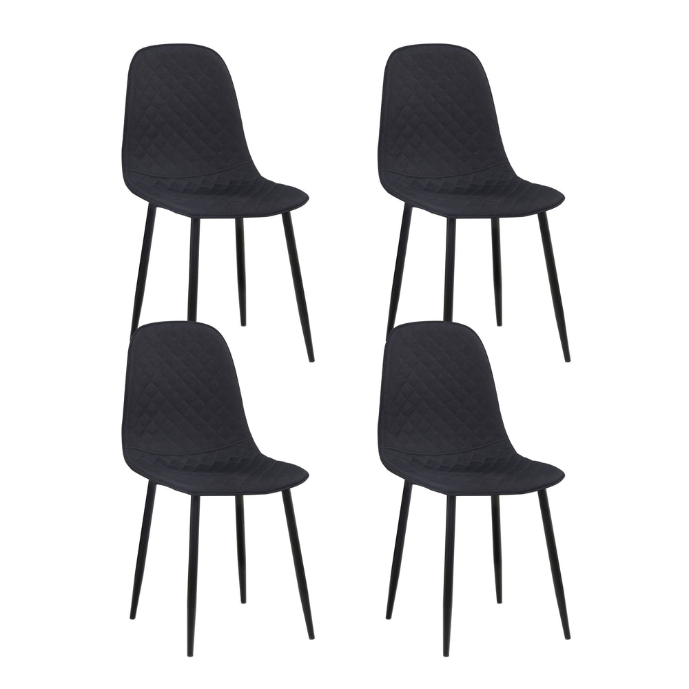 Sedia da pranzo LEVY, antracite, set da 4