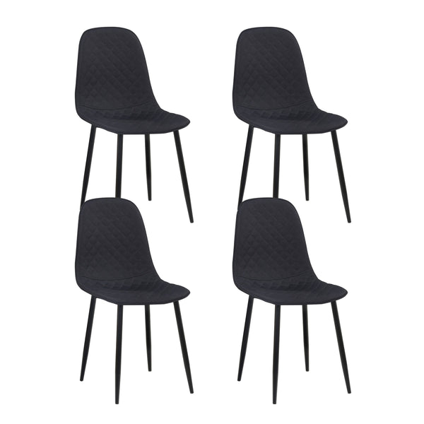 Esszimmerstuhl LEVY anthrazit 4er Set