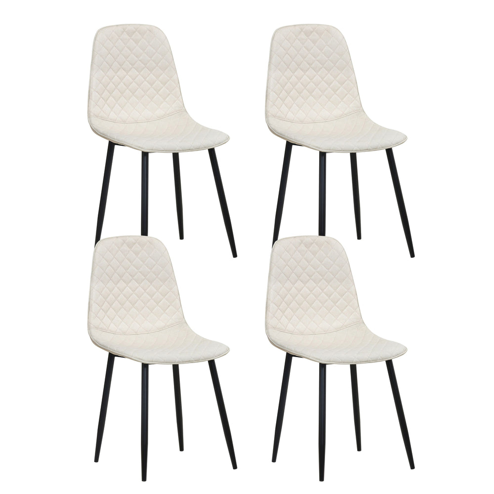 Chaise de salle à manger LEVY, beige, lot de 4