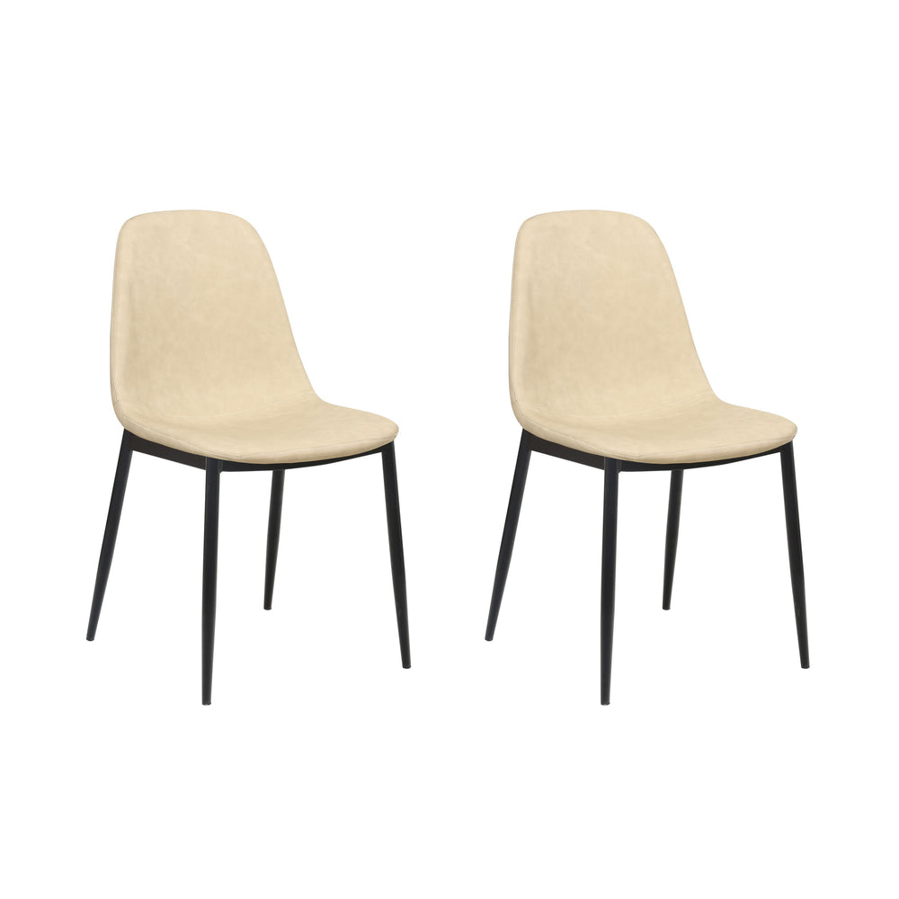 Sedia da pranzo CHAD beige set da 2 pezzi
