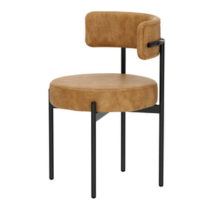 Esszimmerstuhl Leder ELYSE 2er Set braun