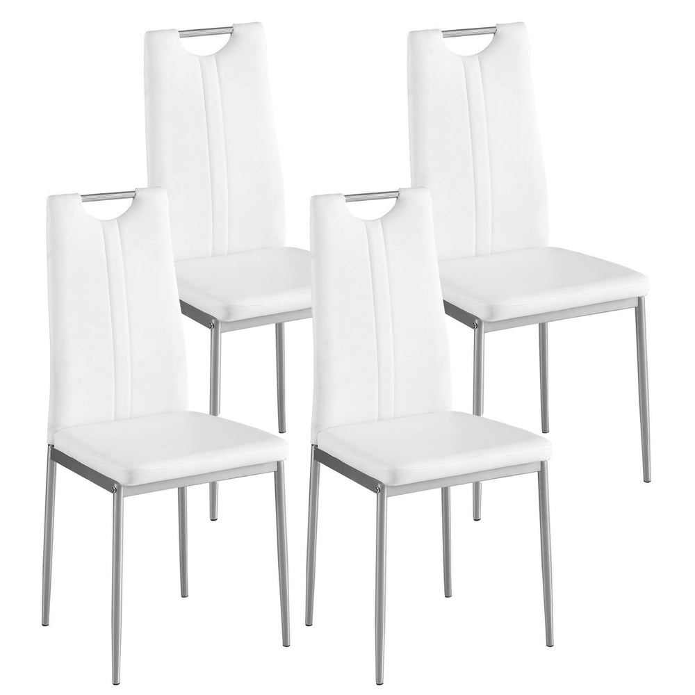 Sedia da pranzo IVO, bianca, set da 4