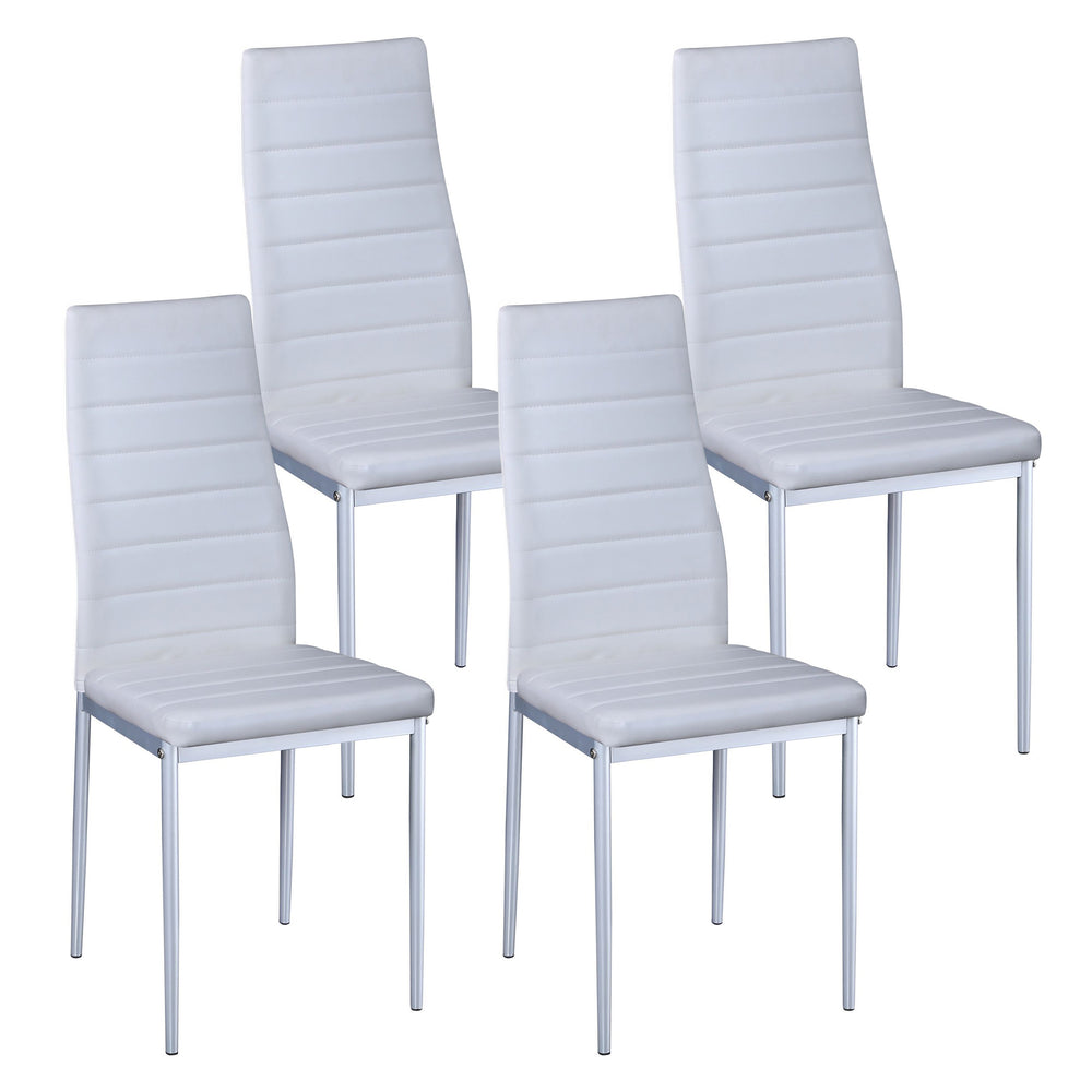 Chaise de salle à manger TIM, blanche, lot de 4