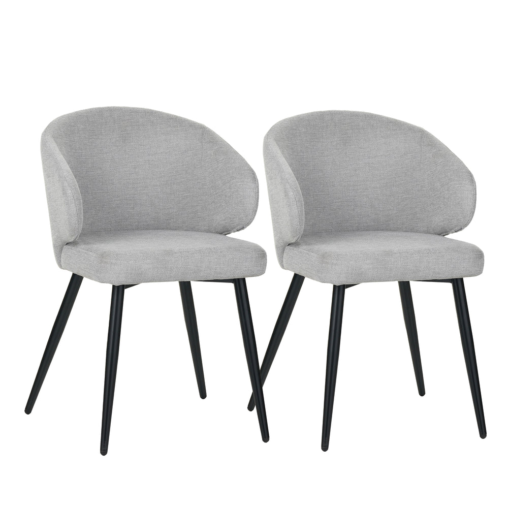 Chaise de salle à manger MAFFY, lot de 2, gris clair