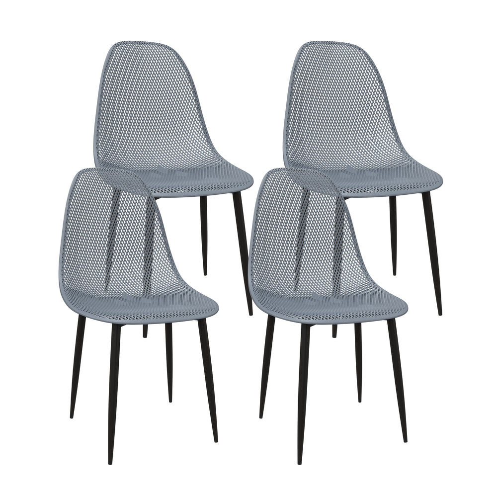 Ensemble de 4 chaises de salle à manger MELINA anthracite