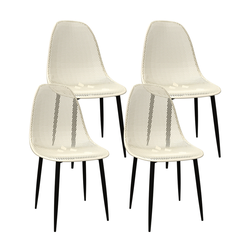 Ensemble de 4 chaises de salle à manger MELINA beige