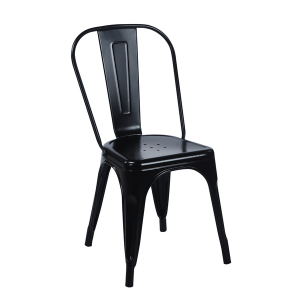 Esszimmerstuhl Metall METALUXE 4er Set schwarz