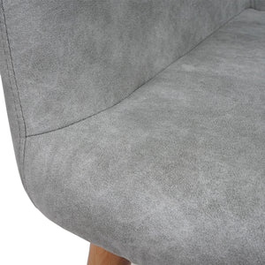 Esszimmerstuhl Malmö 50er Jahre Textil vintage betongrau, helle Beine