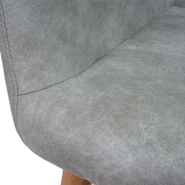 Esszimmerstuhl Malmö 50er Jahre Textil vintage betongrau, helle Beine