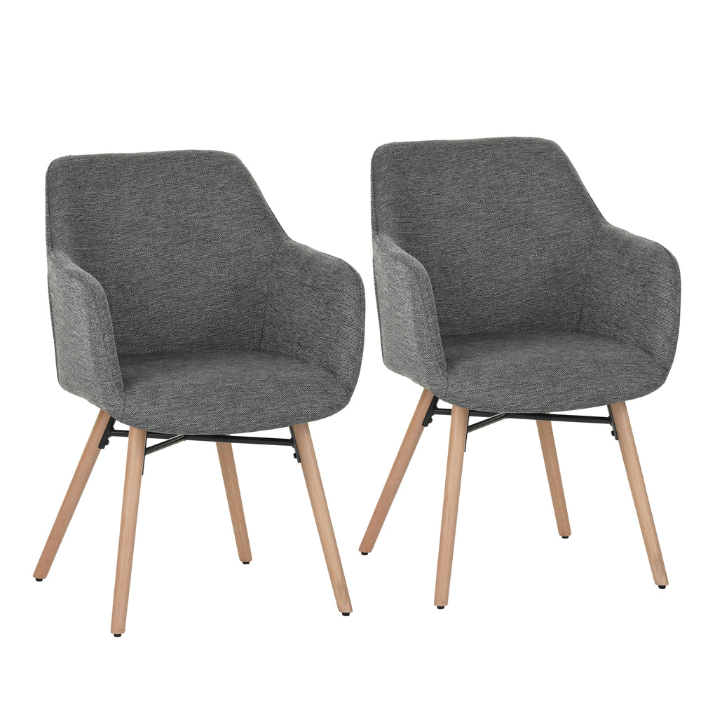 Chaise de salle à manger NETY, lot de 2, anthracite