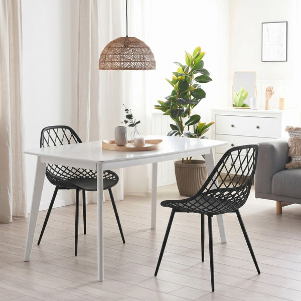 Esszimmerstuhl NEYA 2er Set schwarz
