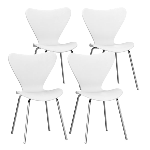 Esszimmerstuhl NOMI 4er Set weiss/silber