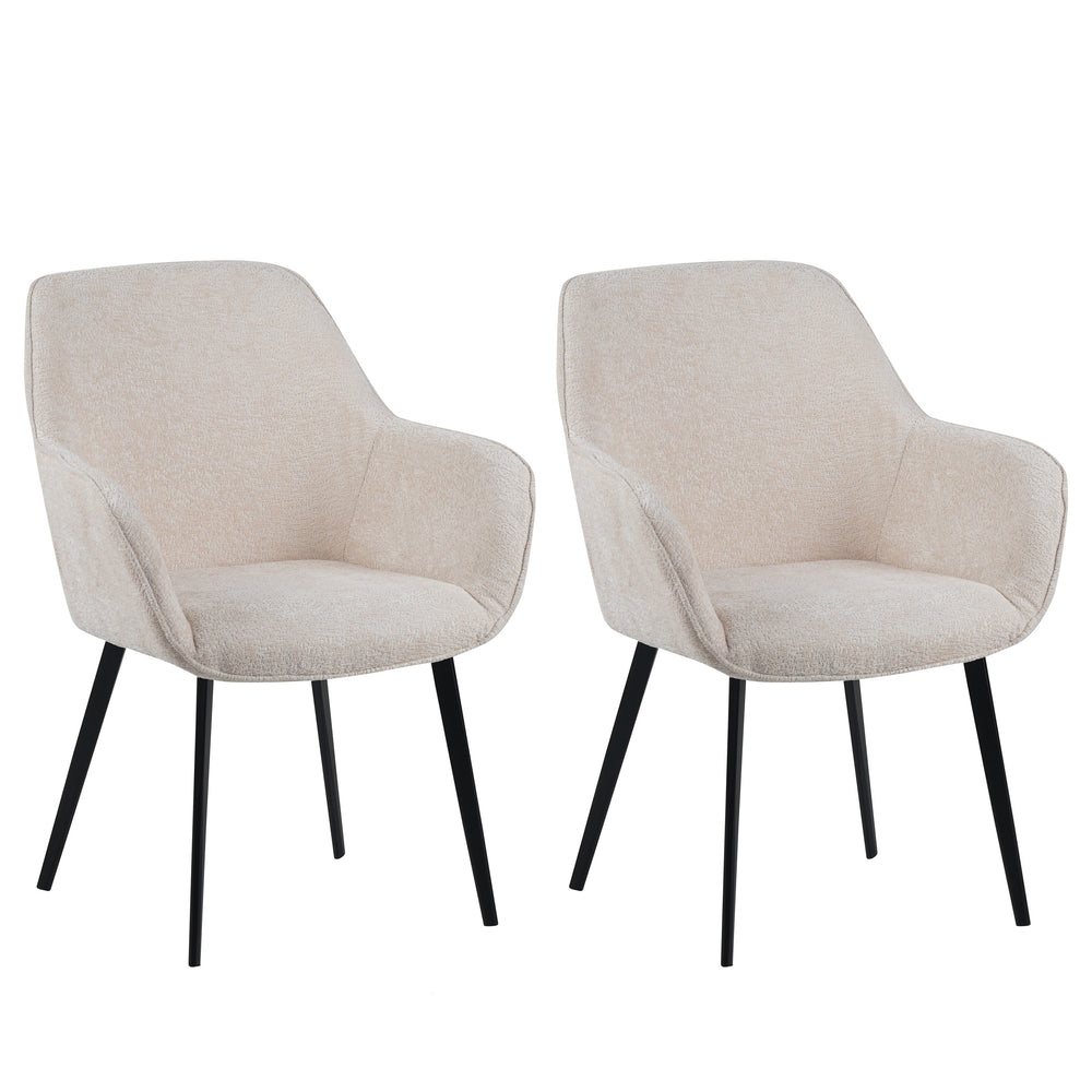 Ensemble de 2 chaises de salle à manger RICARDO beige