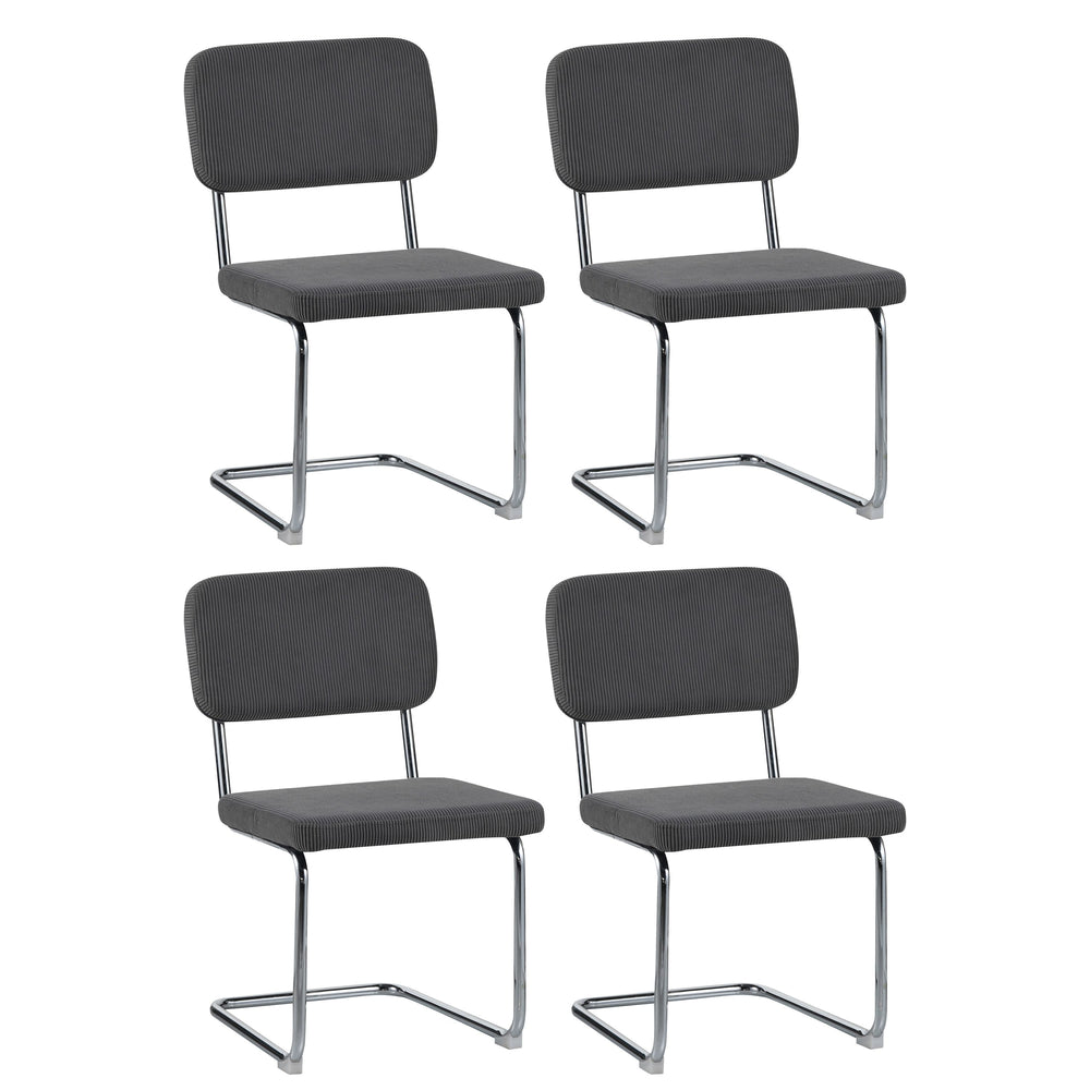 Ensemble de 4 chaises de salle à manger ROCCO, anthracite