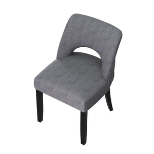Esszimmerstuhl SIVARA 2er Set dunkelgrau