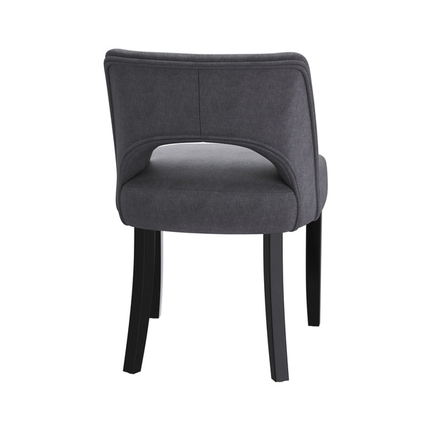 Esszimmerstuhl SIVARA 2er Set dunkelgrau