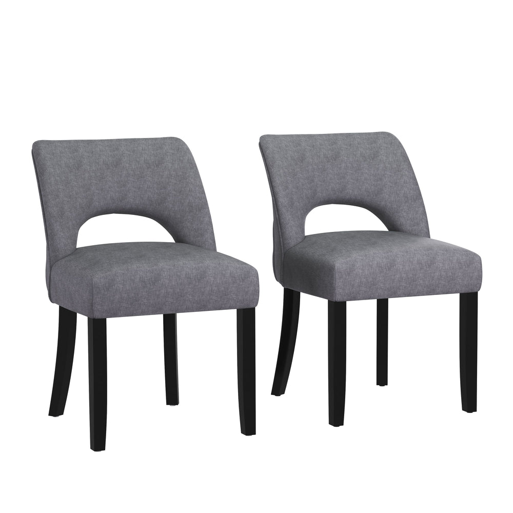 Esszimmerstuhl SIVARA 2er Set dunkelgrau