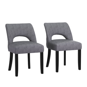 Esszimmerstuhl SIVARA 2er Set dunkelgrau