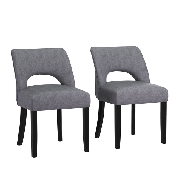 Esszimmerstuhl SIVARA 2er Set dunkelgrau