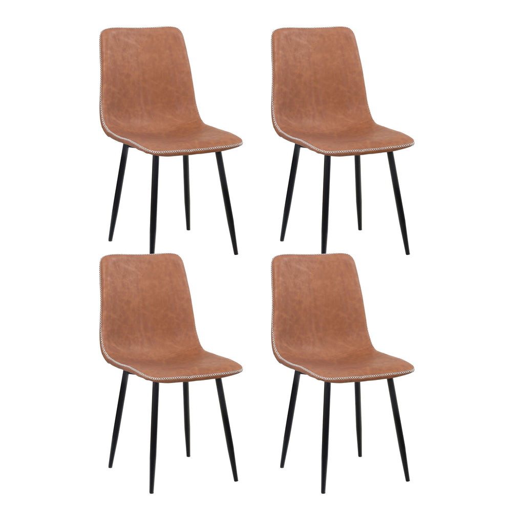 Chaise de salle à manger SKY, marron, lot de 4