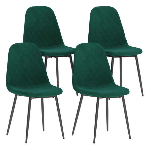 Esszimmerstuhl Samt EXIS 4er Set grün