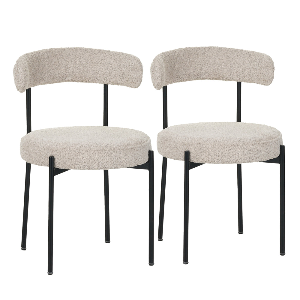 Chaise de salle à manger OVY, lot de 2, blanche