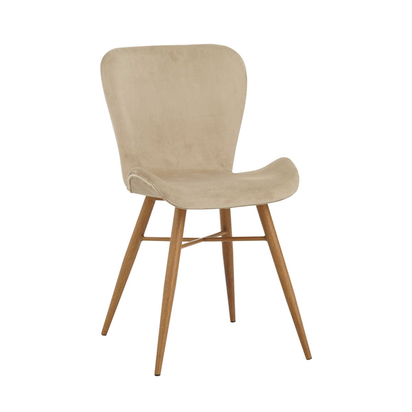 Esszimmerstuhl TONI 2er Set Samt beige