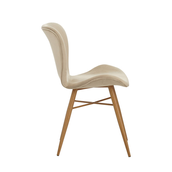 Esszimmerstuhl TONI 2er Set Samt beige