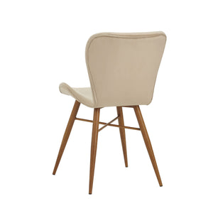 Esszimmerstuhl TONI 2er Set Samt beige