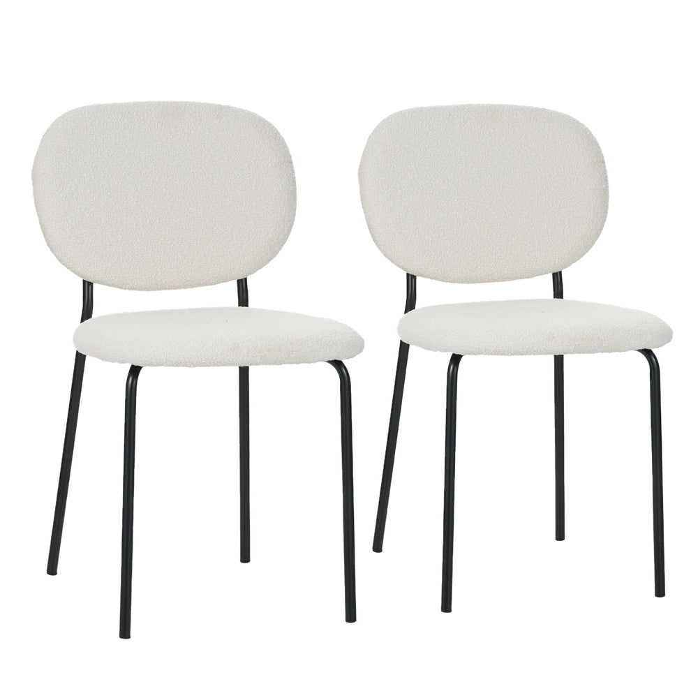 Chaise de salle à manger VOLLY, lot de 2, blanche