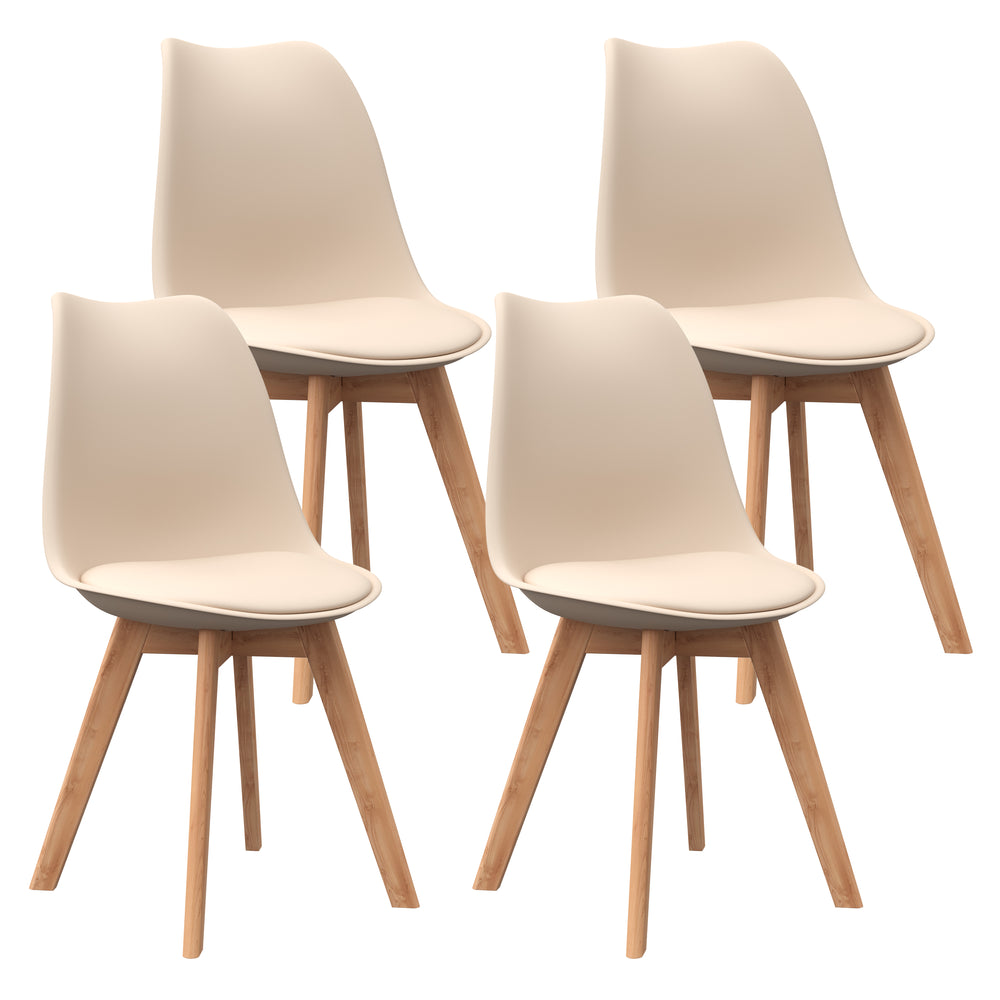 Chaise de salle à manger AMELIA, beige, lot de 4