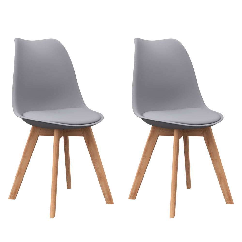Chaise de salle à manger AMELIA, grise, lot de 2