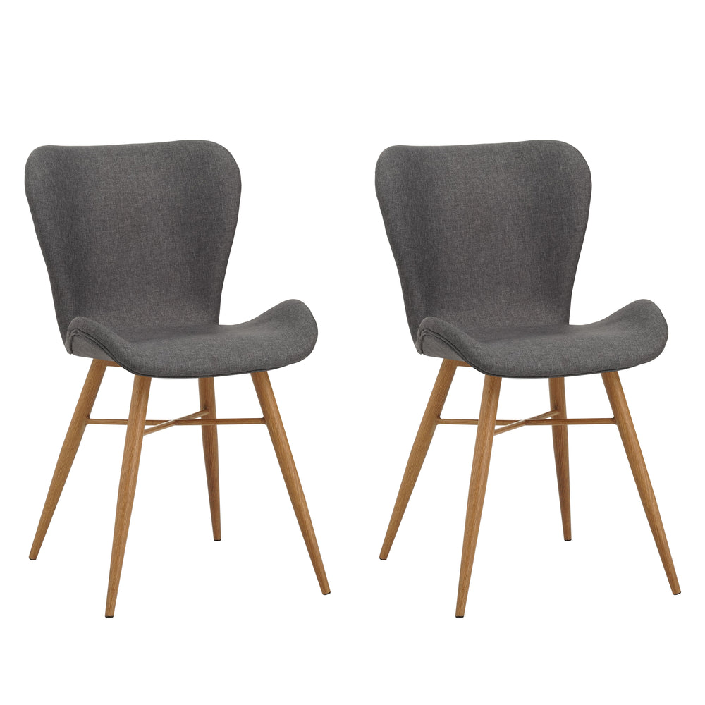 Chaise de salle à manger TONI, lot de 2, anthracite