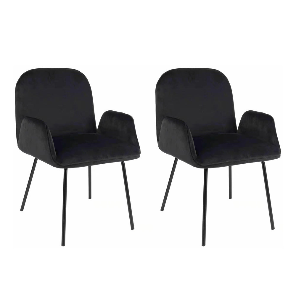 Chaise de salle à manger TRISTAN, noire, lot de 2