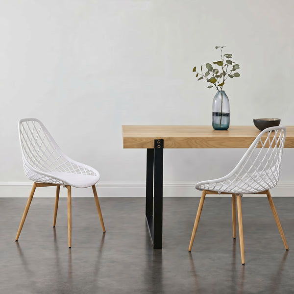 Esszimmerstuhl VEYA 2er Set weiss/braun
