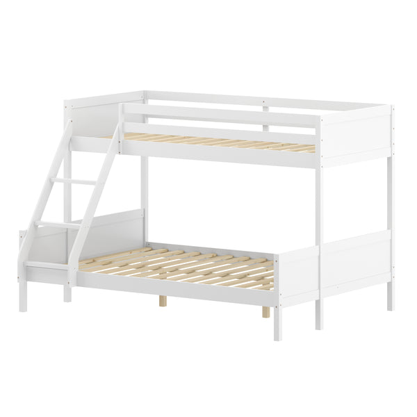 Etagenbett Holz HARPER mit 3 Liegeflächen weiss