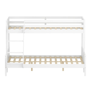 Etagenbett Holz HARPER mit 3 Liegeflächen weiss