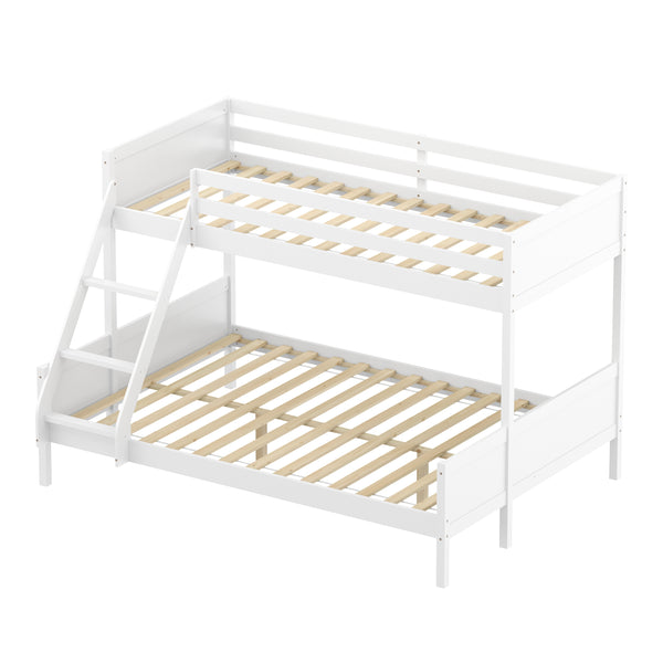 Etagenbett Holz HARPER mit 3 Liegeflächen weiss