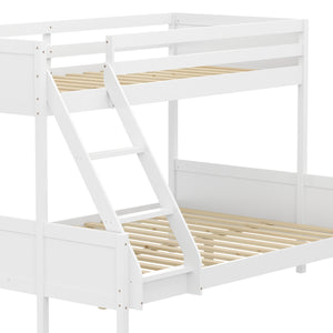Etagenbett Holz HARPER mit 3 Liegeflächen weiss