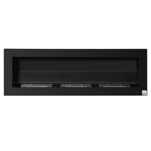 Ethanol-Kamin Wandkamin 120x40cm Bio-Ethanol Ofen schwarz