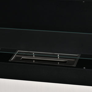 Ethanol-Kamin Wandkamin 120x40cm Bio-Ethanol Ofen schwarz