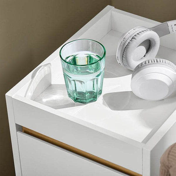 Nachttisch | Boxspringbett | Sofatisch | Beistelltisch | Nachtkommode | Weiss